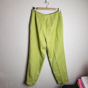 Vintage Sarah Spencer Lime Green Linen Pants